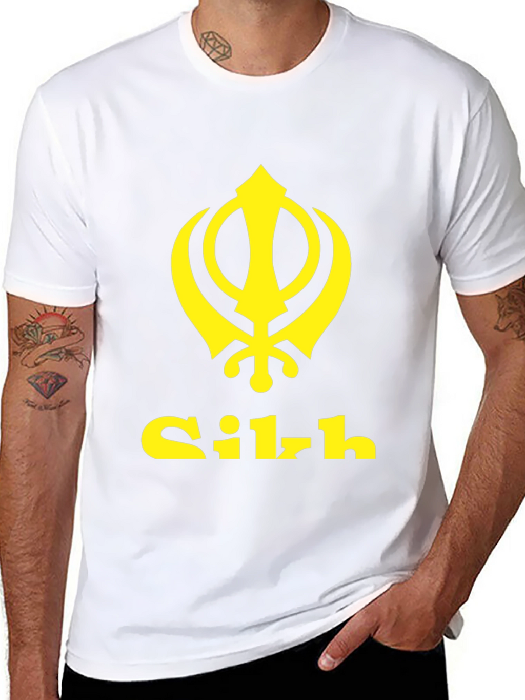 Sikh Khanda Symbol Black T-Shirt