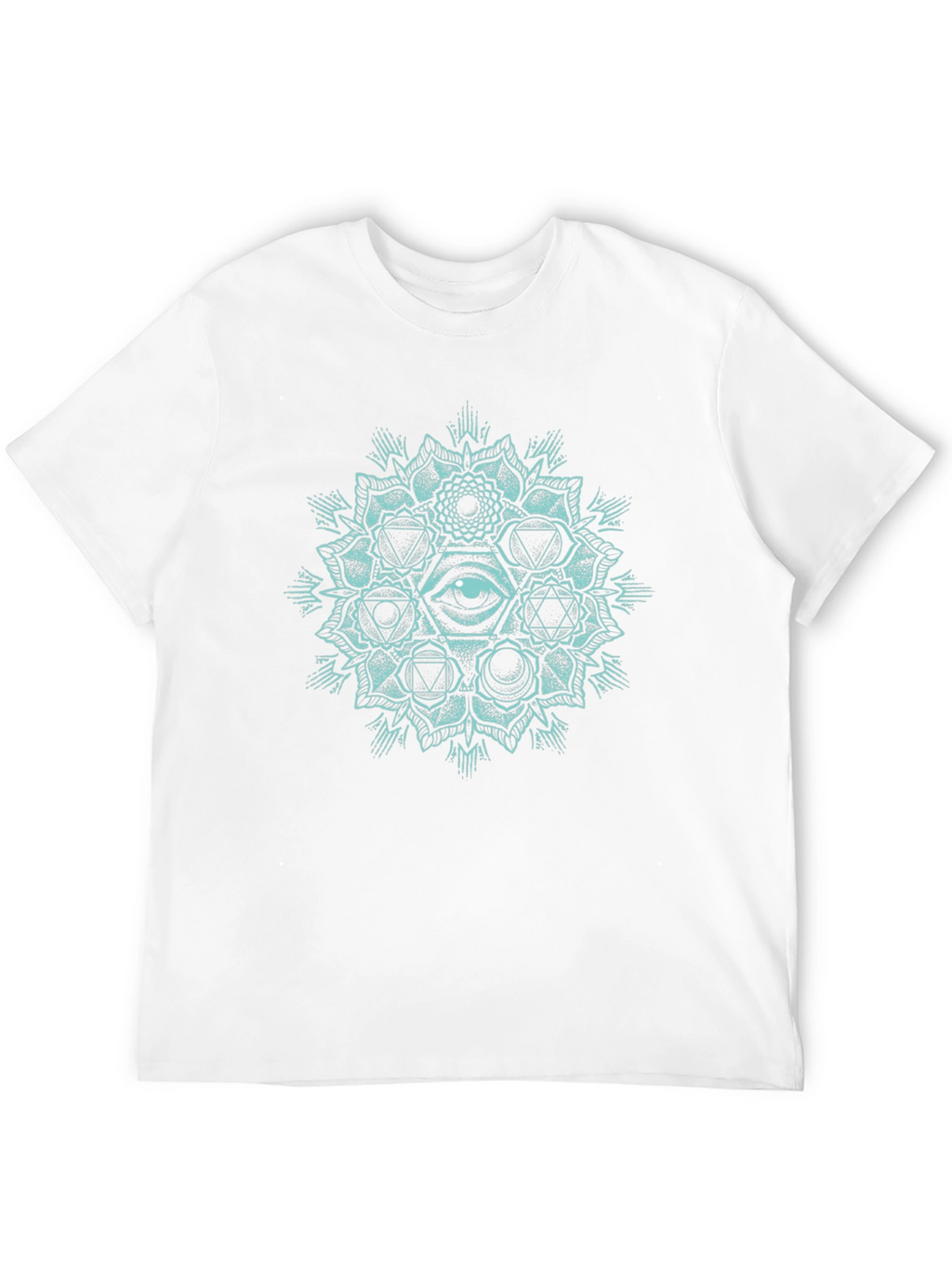 Mystic Eye Mandala Graphic T-Shirt - Black