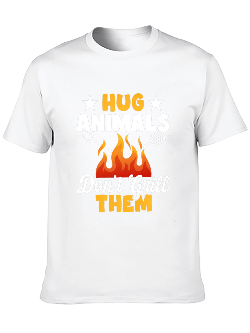 Hug Animals T-Shirt - Vegan BBQ Shirt