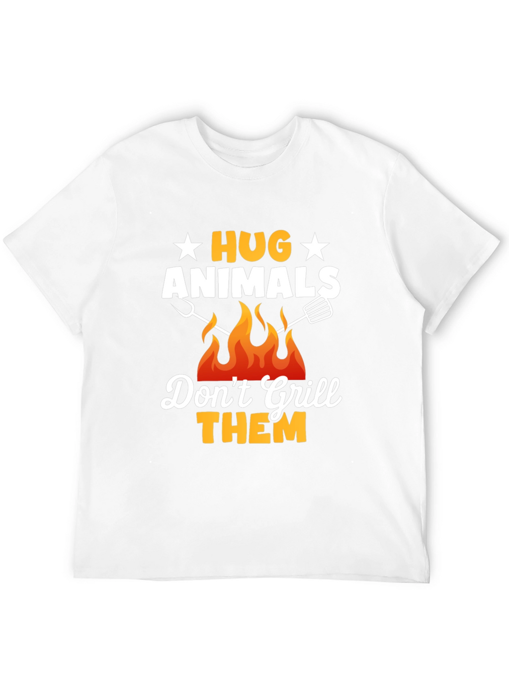 Hug Animals T-Shirt - Vegan BBQ Shirt