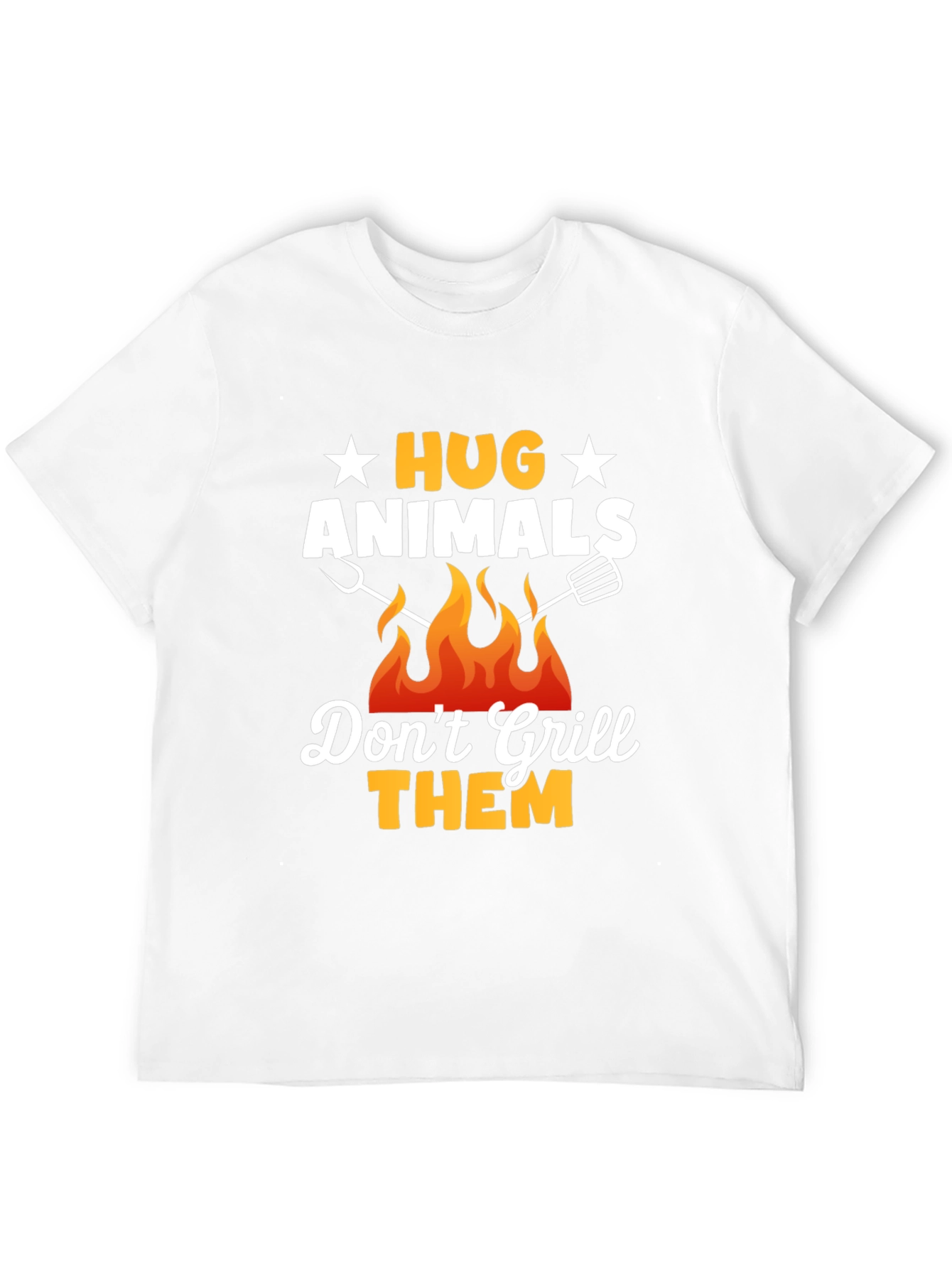 Hug Animals T-Shirt - Vegan BBQ Shirt