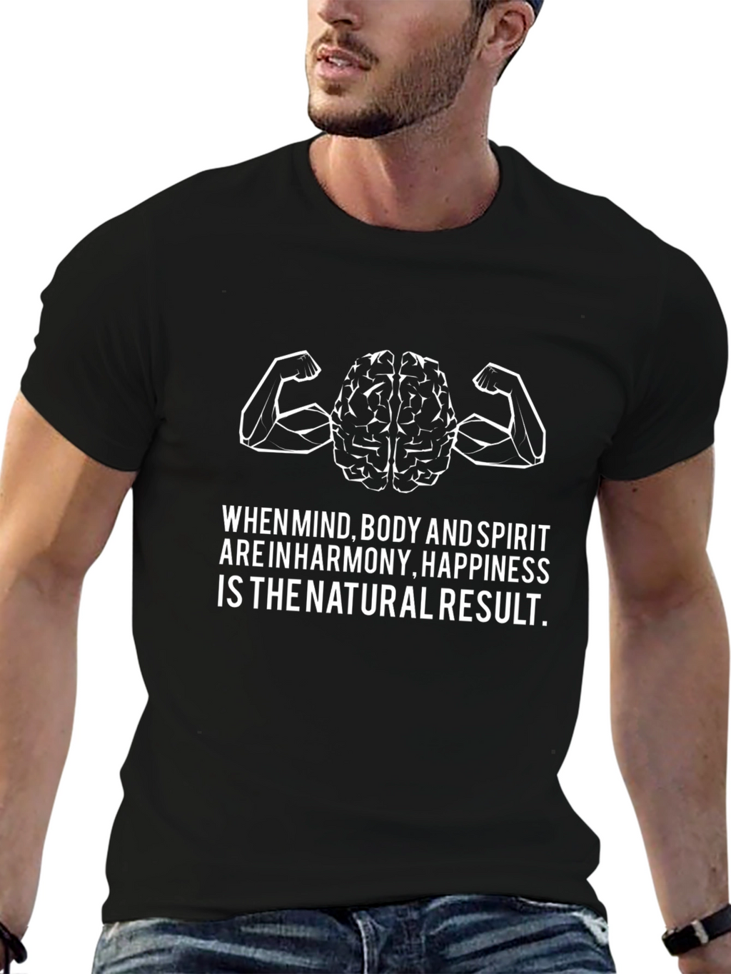 Mind Body Spirit Harmony T-Shirt - Black
