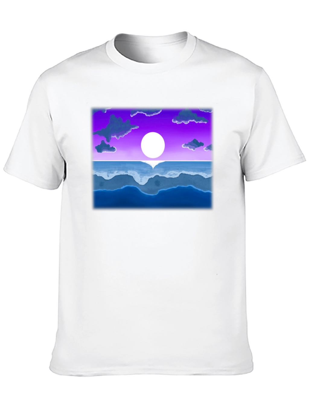 Sunset Ocean Graphic Tee - Black