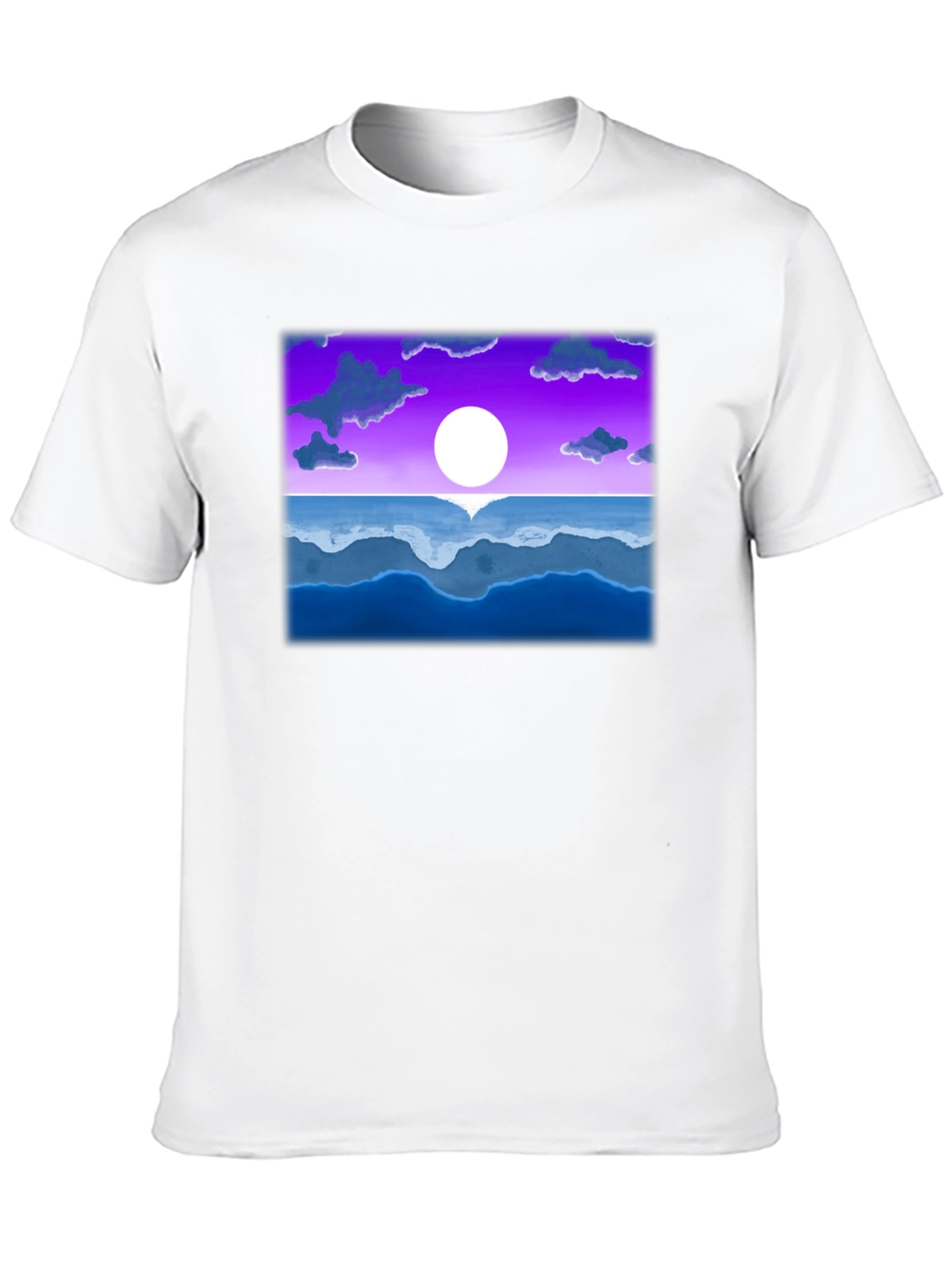 Sunset Ocean Graphic Tee - Black