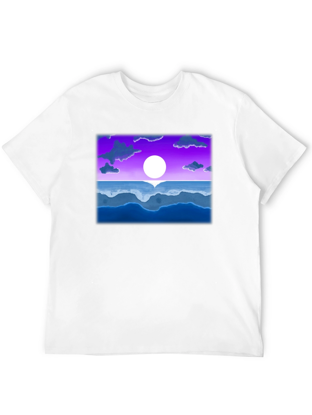 Sunset Ocean Graphic Tee - Black