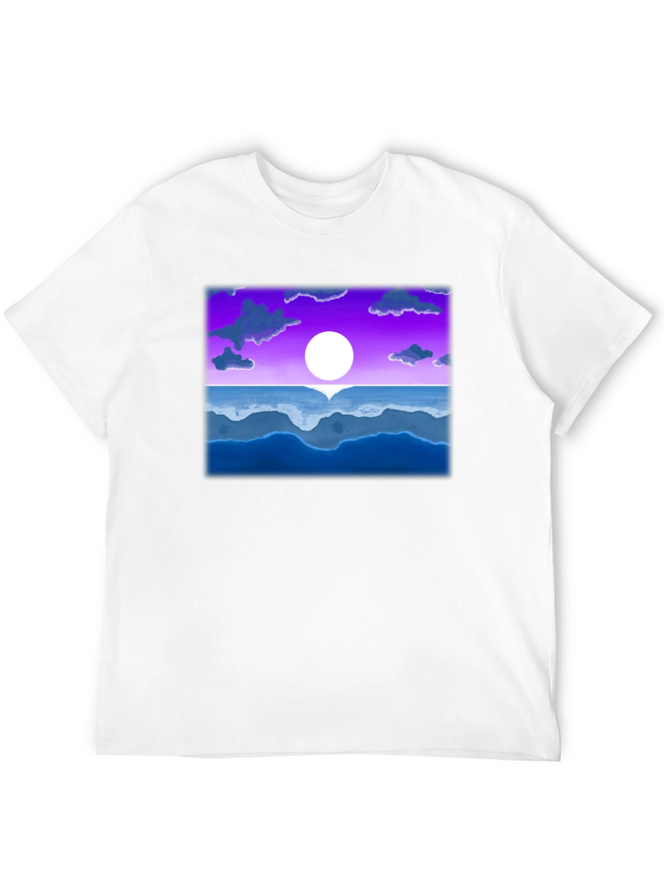 Sunset Ocean Graphic Tee - Black
