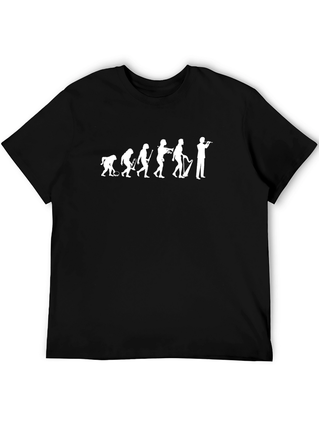 Musician Evolution Graphic T-Shirt - Black