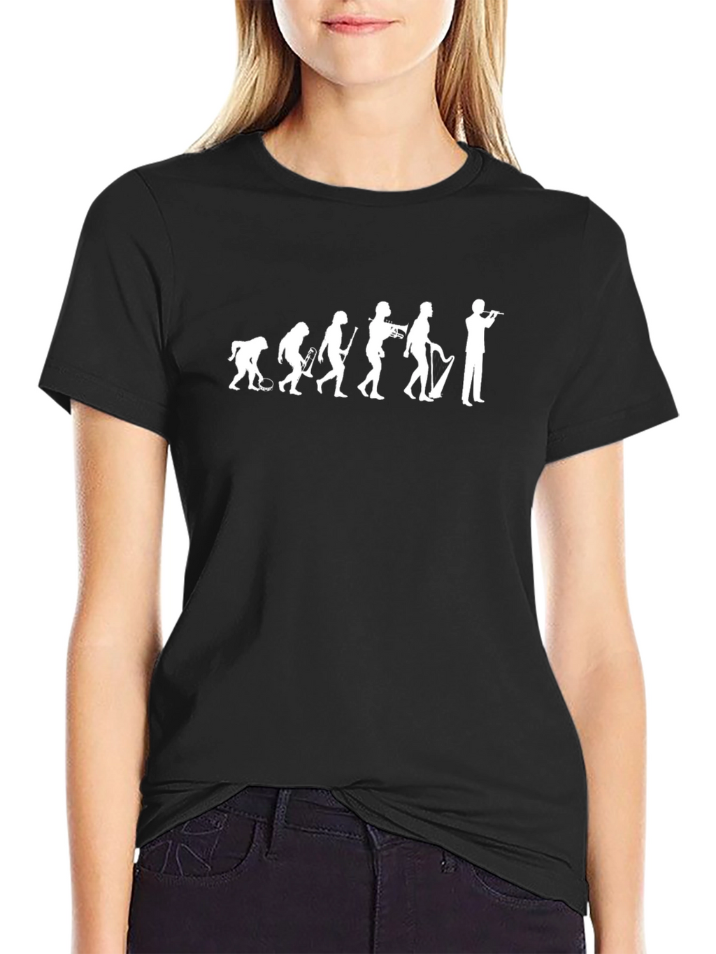 Musician Evolution Graphic T-Shirt - Black