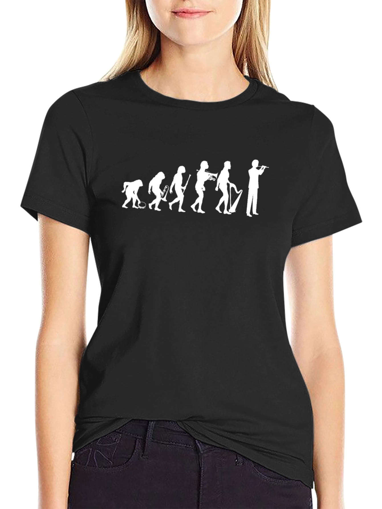 Musician Evolution Graphic T-Shirt - Black