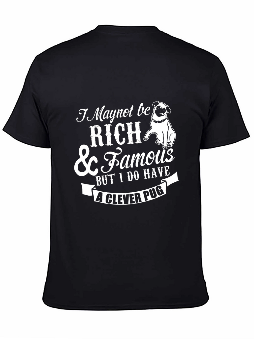 Clever Pug Graphic T-Shirt