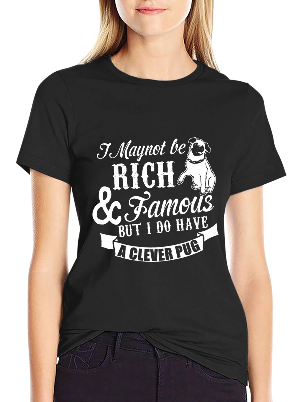 Clever Pug Graphic T-Shirt