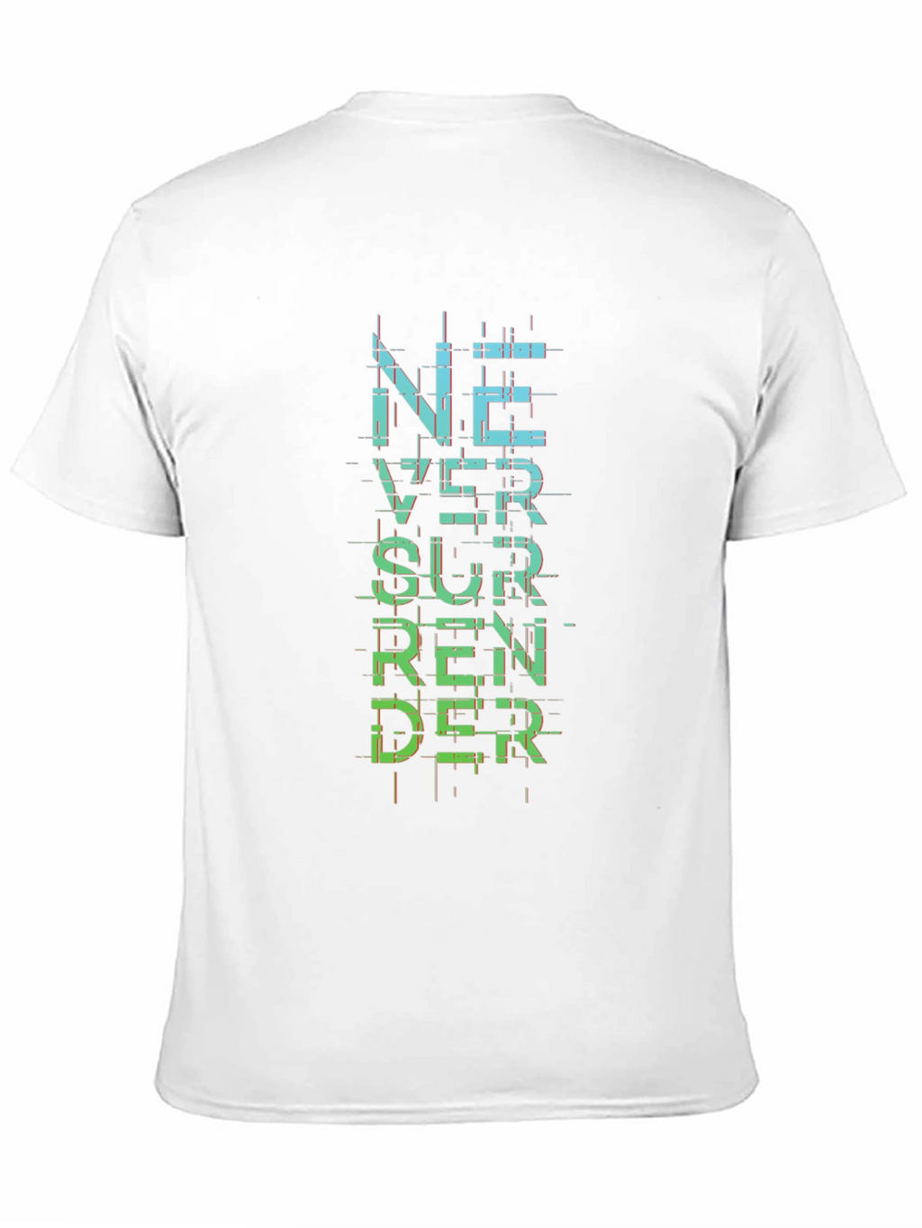 Never Surrender Graphic Print Black T-Shirt
