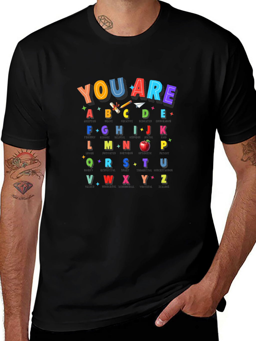 Alphabet Teacher T-Shirt | You Are ABCDE