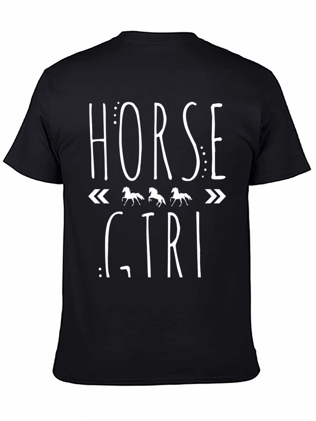 Horse Girl Black Graphic T-Shirt