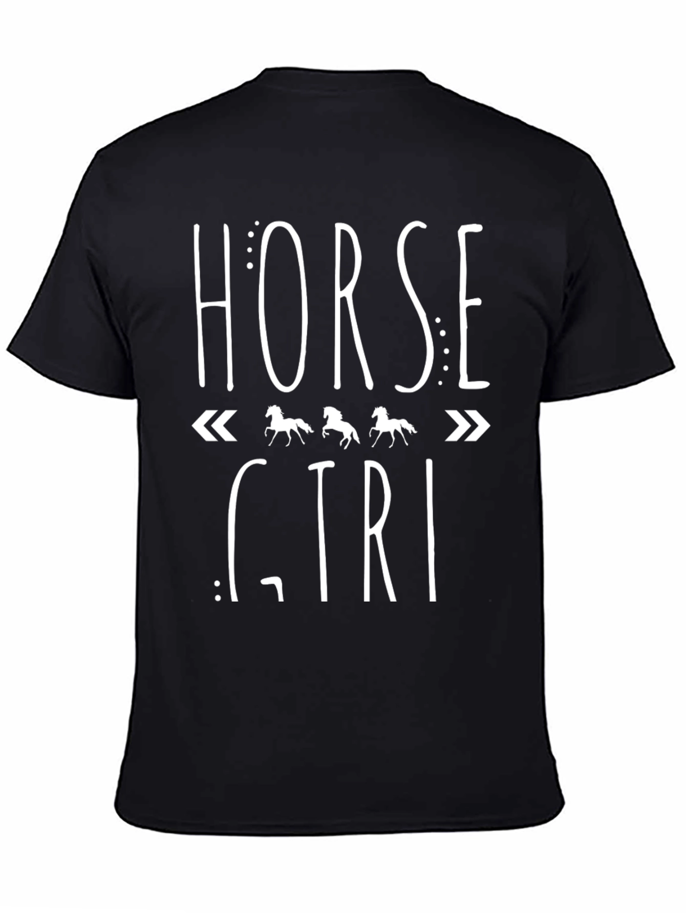 Horse Girl Black Graphic T-Shirt