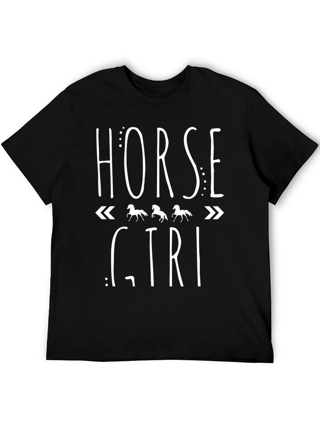 Horse Girl Black Graphic T-Shirt