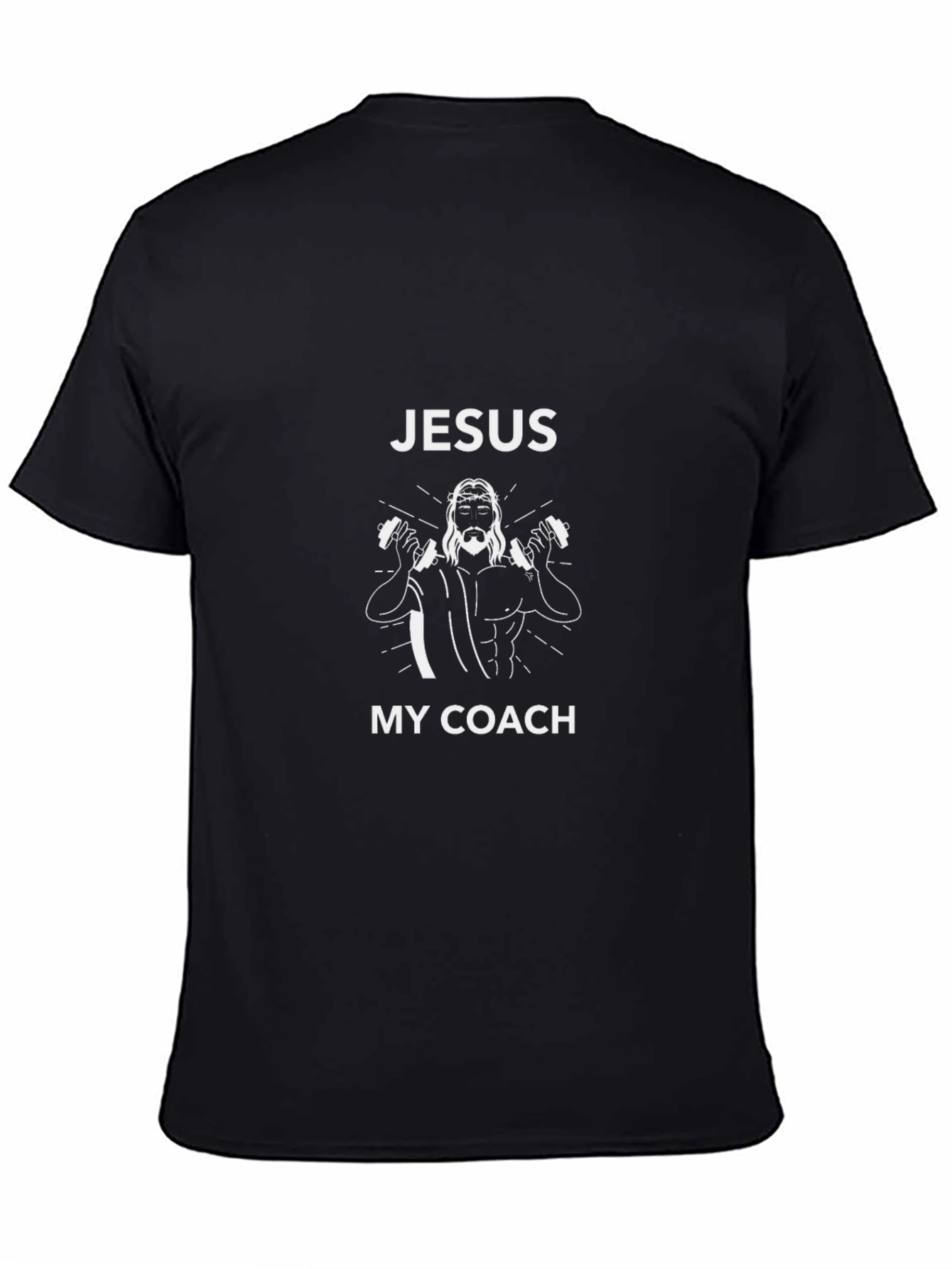 Jesus My Coach Gym T-Shirt - Black Christian Workout Apparel