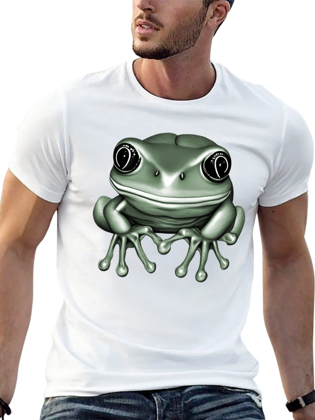 Frog Graphic T-Shirt - Stylish Mens Tee