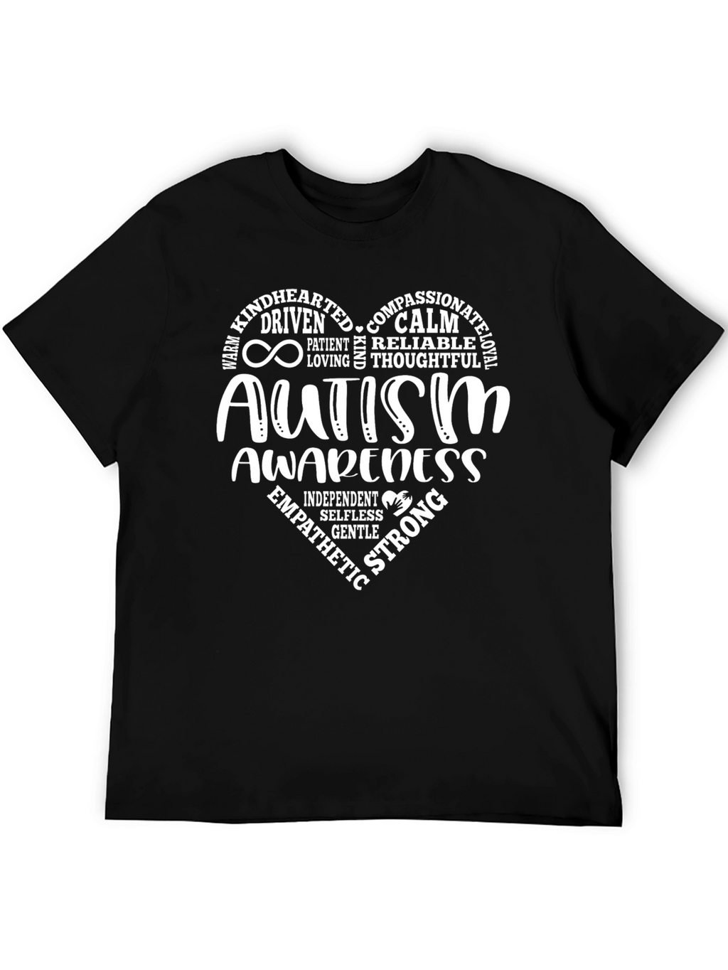 Autism Awareness Heart Tee - Compassionate & Strong