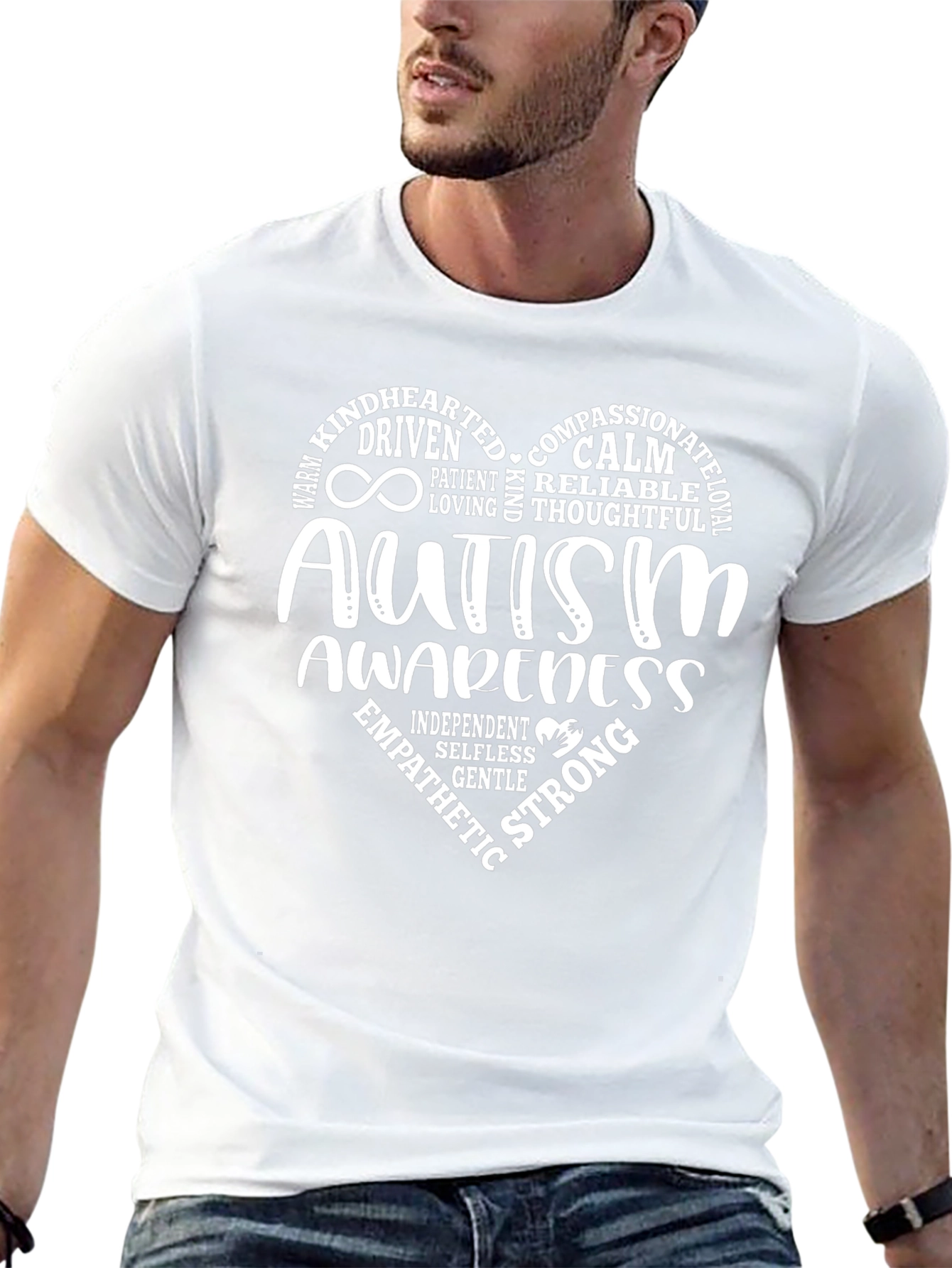 Autism Awareness Heart Tee - Compassionate & Strong