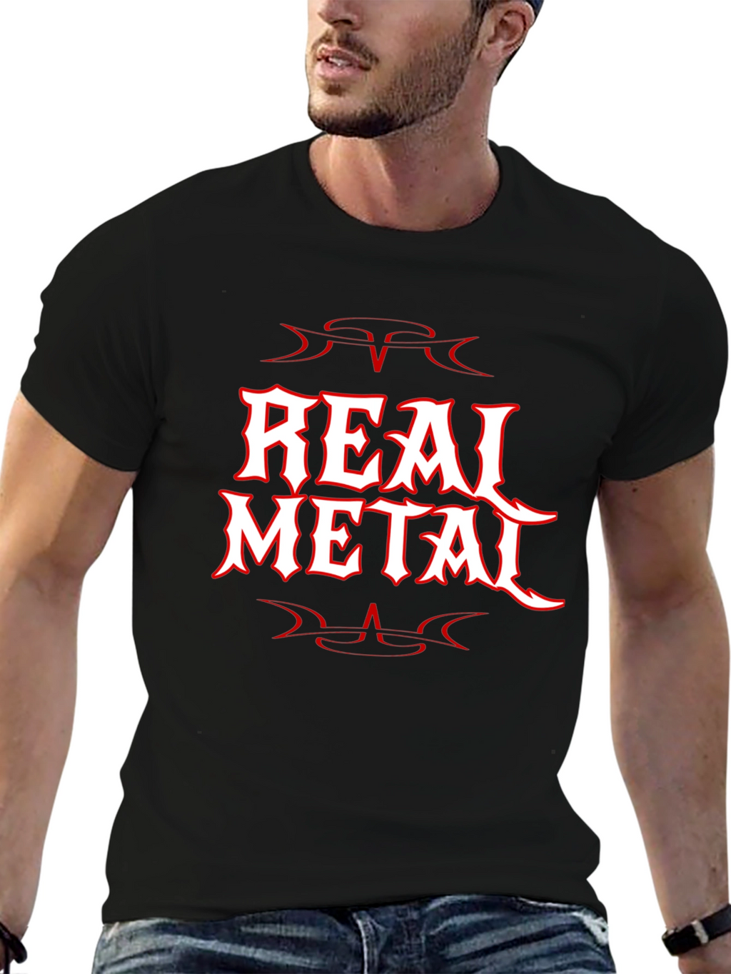 Real Metal Black T-Shirt - Graphic Tee