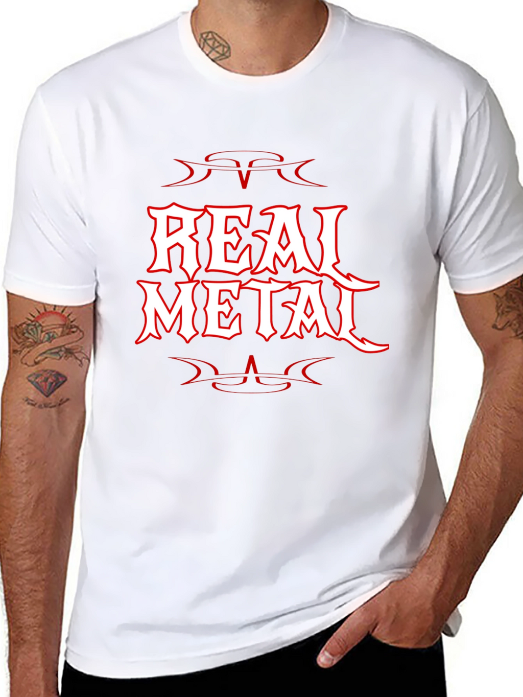 Real Metal Black T-Shirt - Graphic Tee