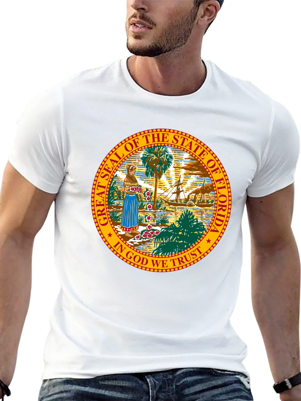 Florida State Seal T-Shirt - Unisex Black Tee