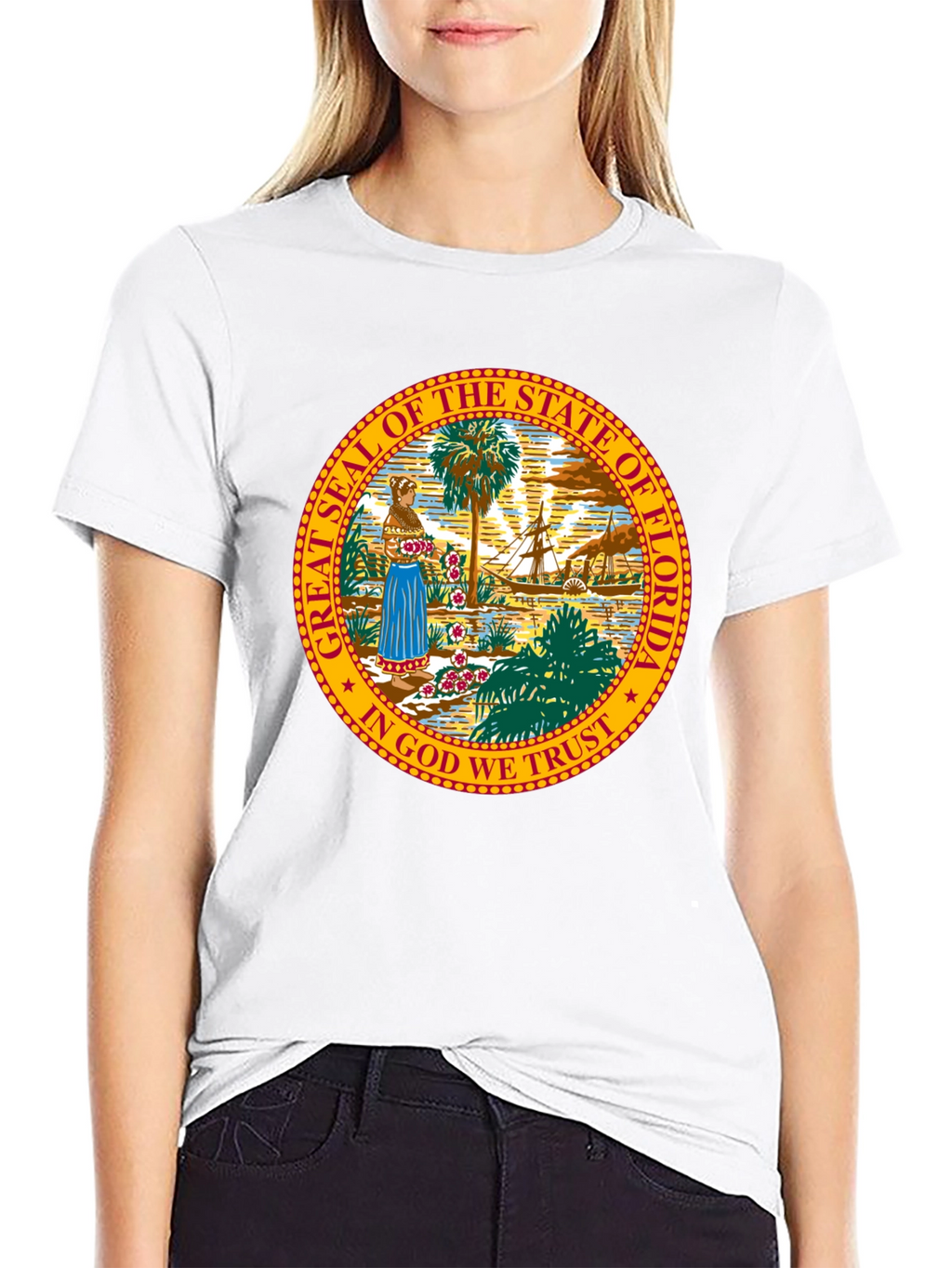 Florida State Seal T-Shirt - Unisex Black Tee