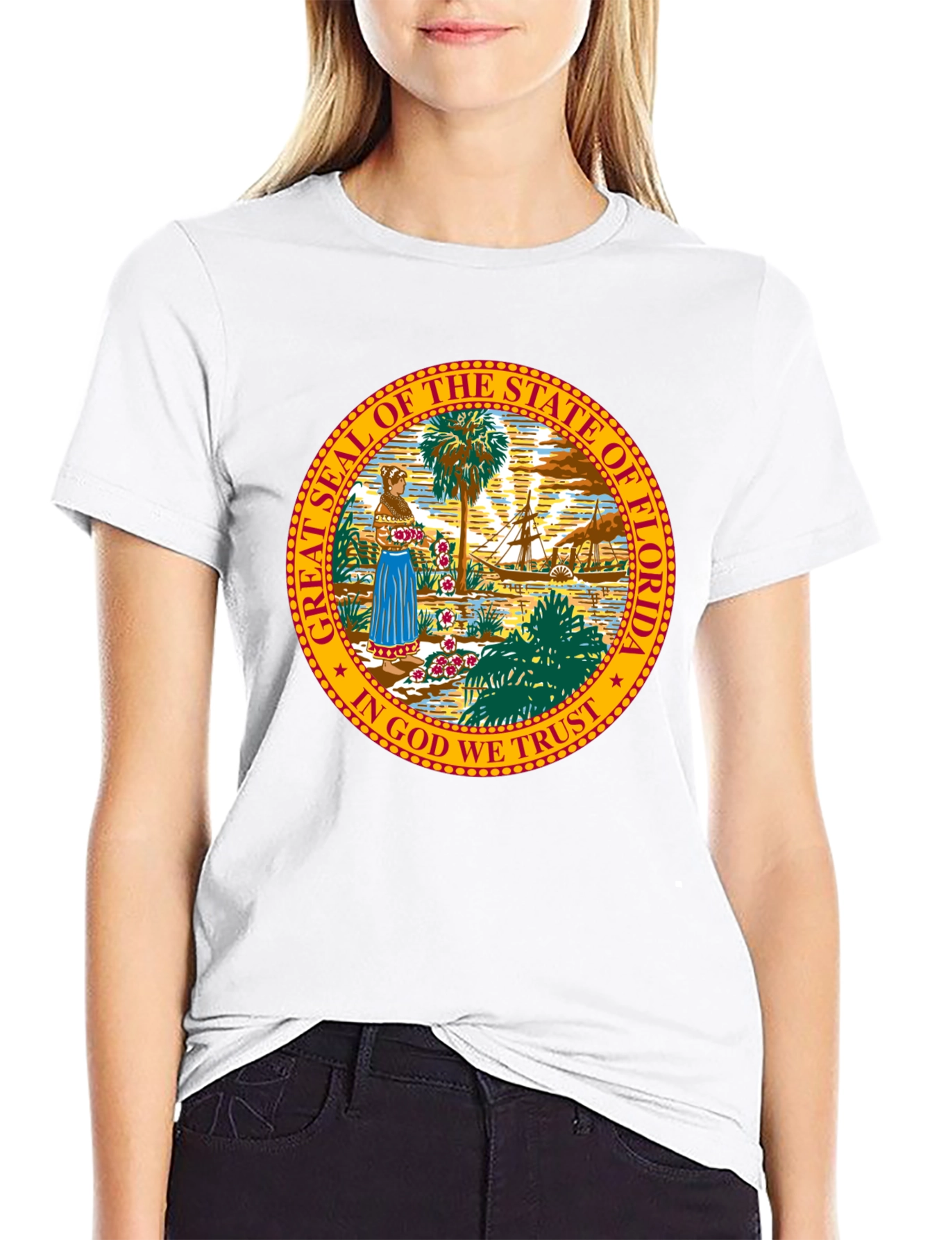 Florida State Seal T-Shirt - Unisex Black Tee