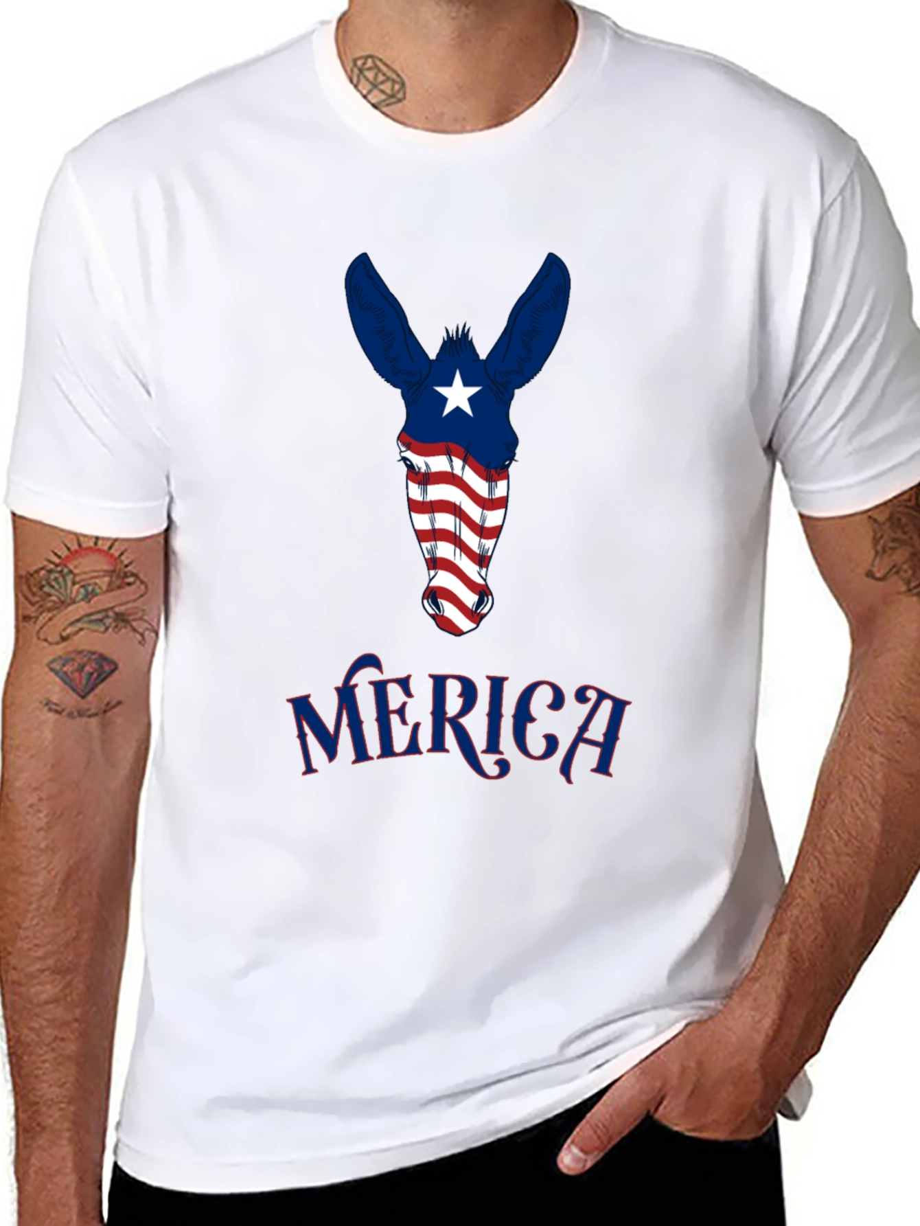 Patriotic Donkey Merica T-Shirt