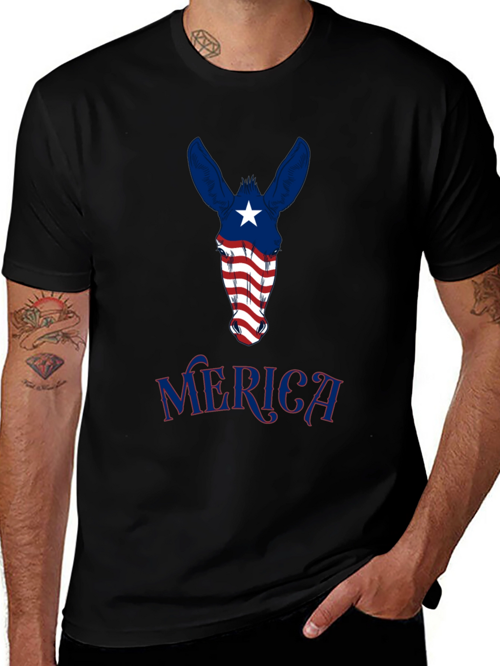 Patriotic Donkey Merica T-Shirt