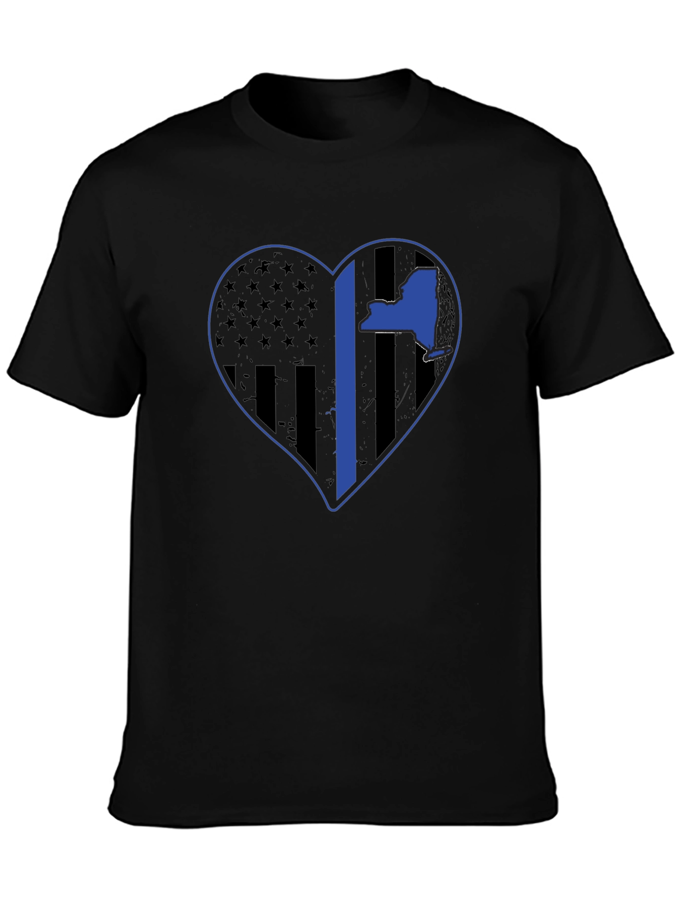 NY Thin Blue Line Heart T-Shirt
