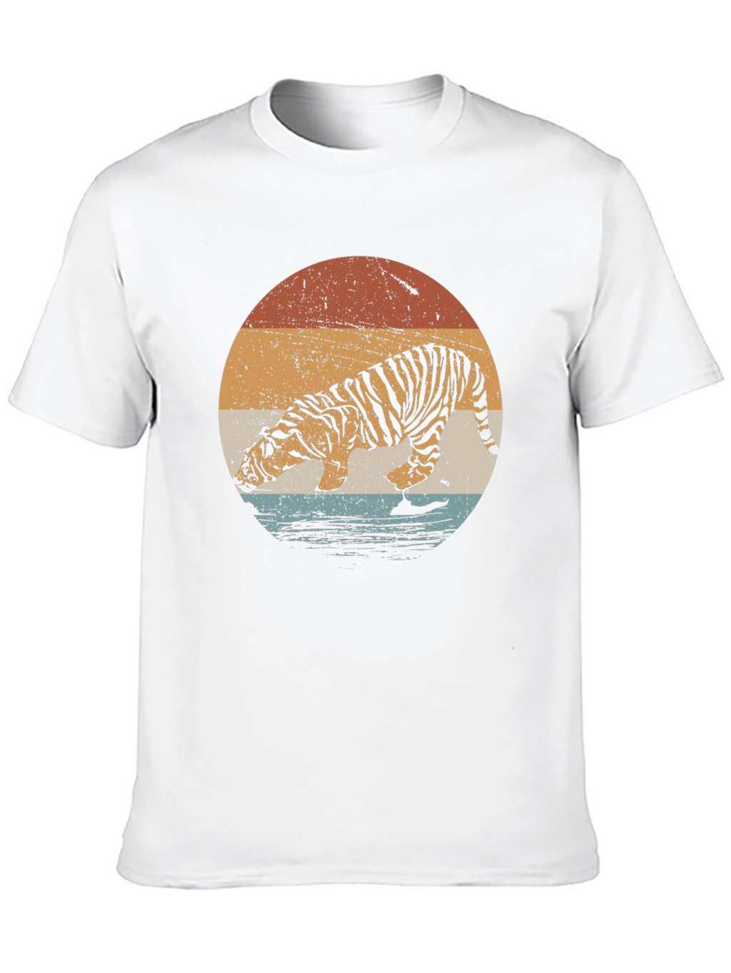 Retro Tiger Graphic Tee - Black