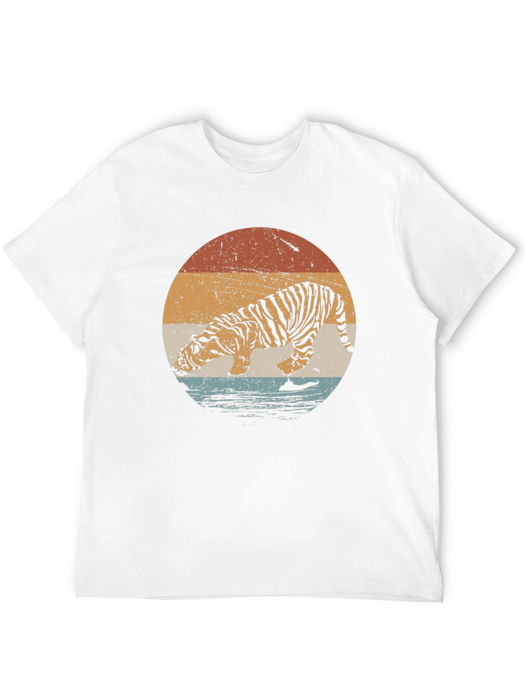 Retro Tiger Graphic Tee - Black