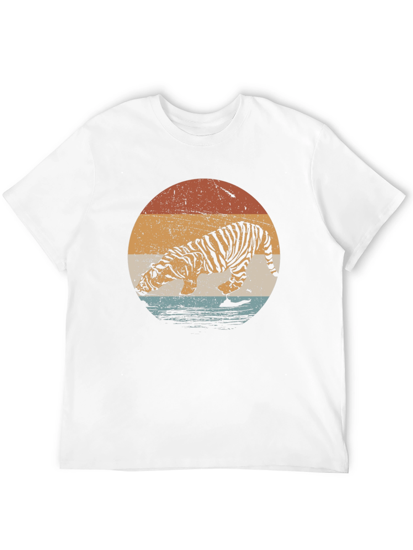 Retro Tiger Graphic Tee - Black