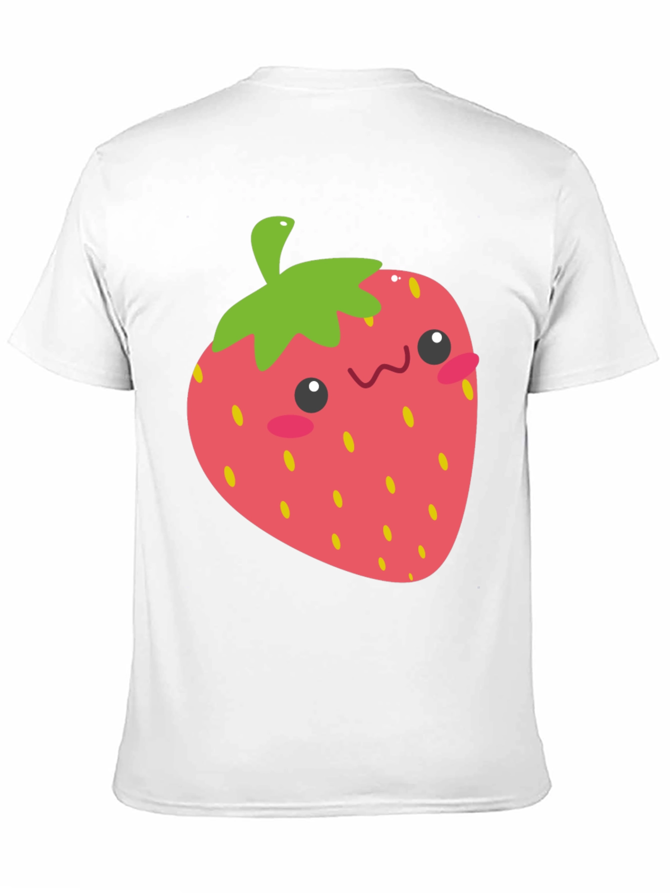 Kawaii Strawberry Graphic Tee - Black Unisex T-Shirt