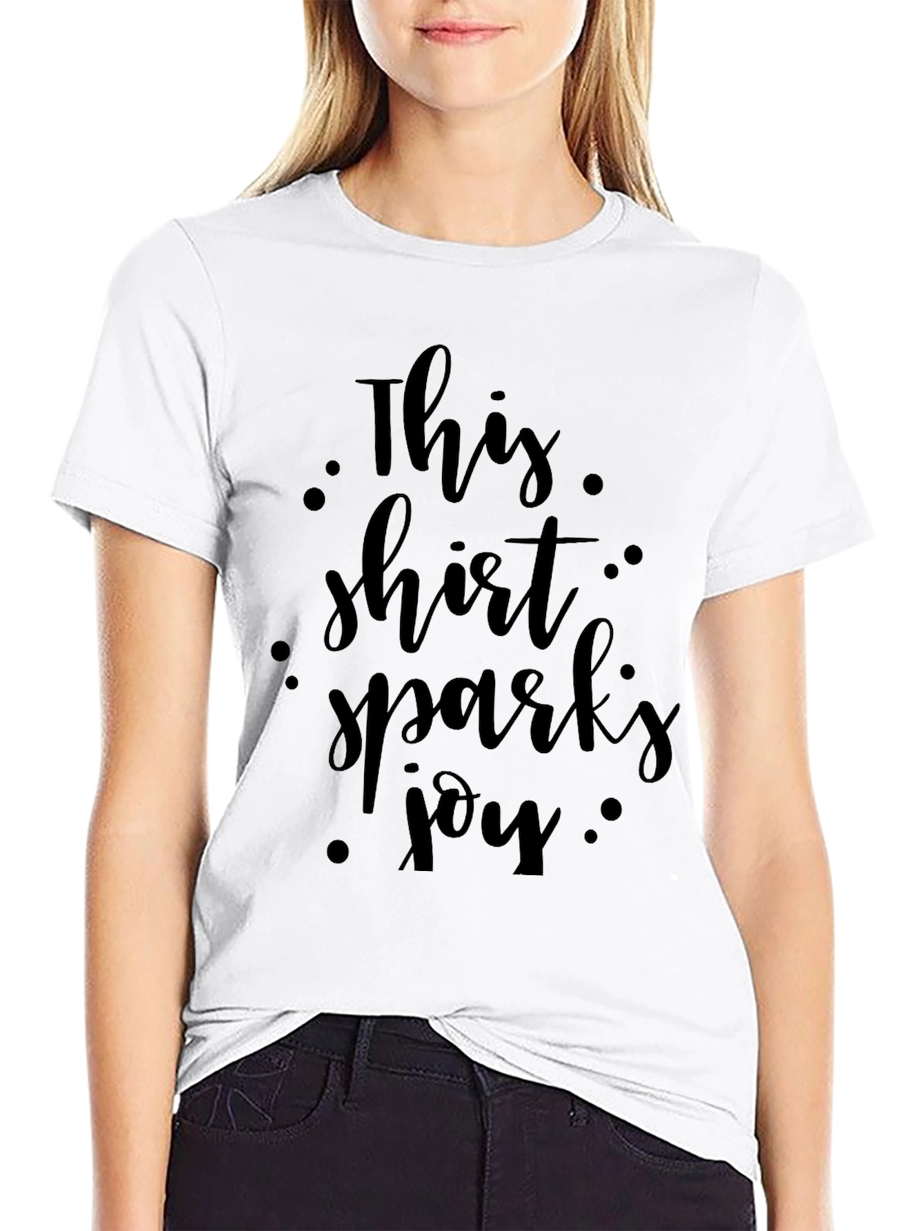 This Shirt Sparks Joy Black Graphic Tee