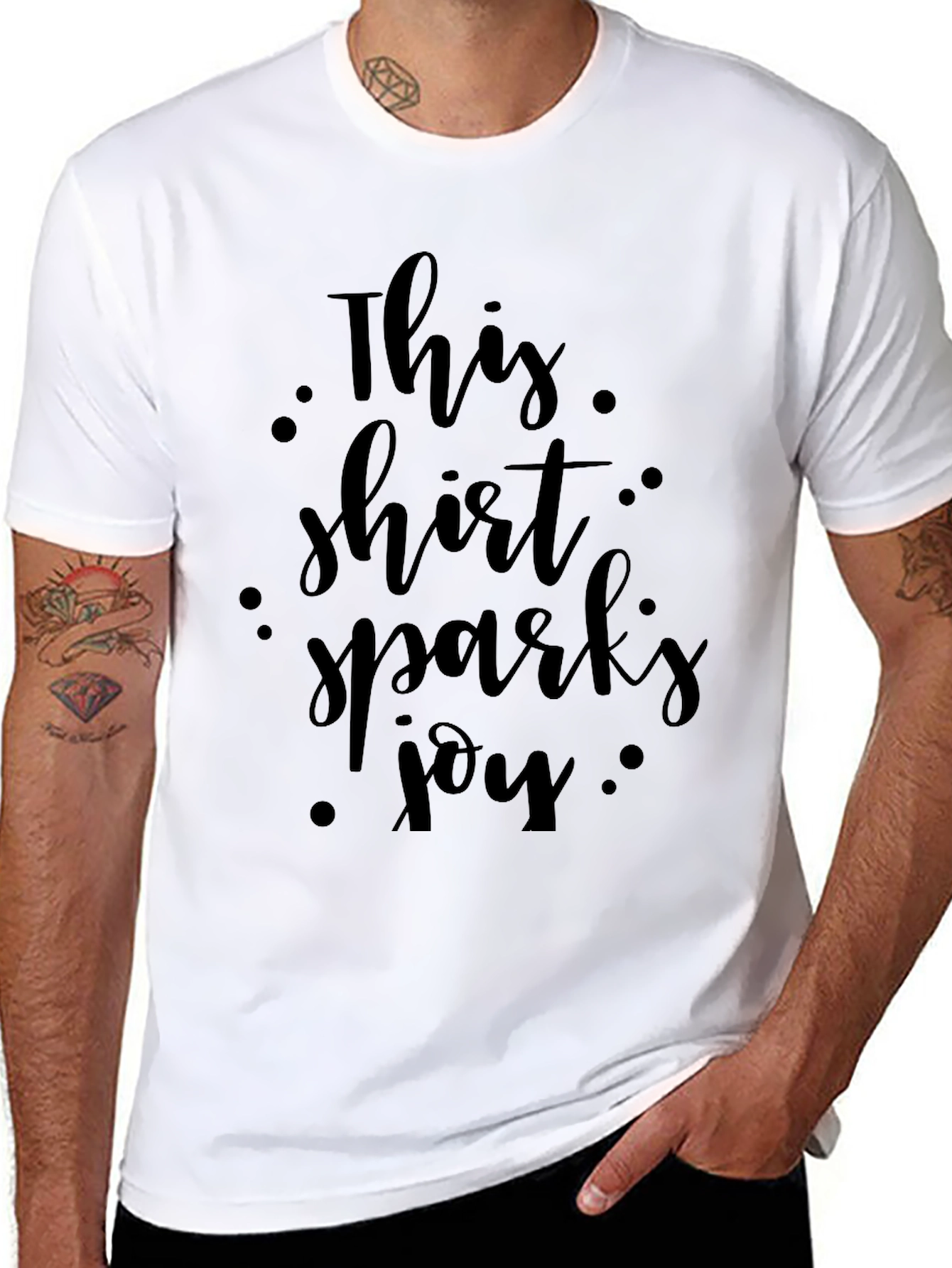 This Shirt Sparks Joy Black Graphic Tee