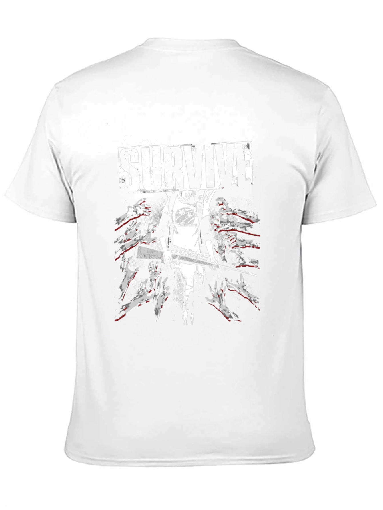 Survive Zombie Graphic Black T-Shirt