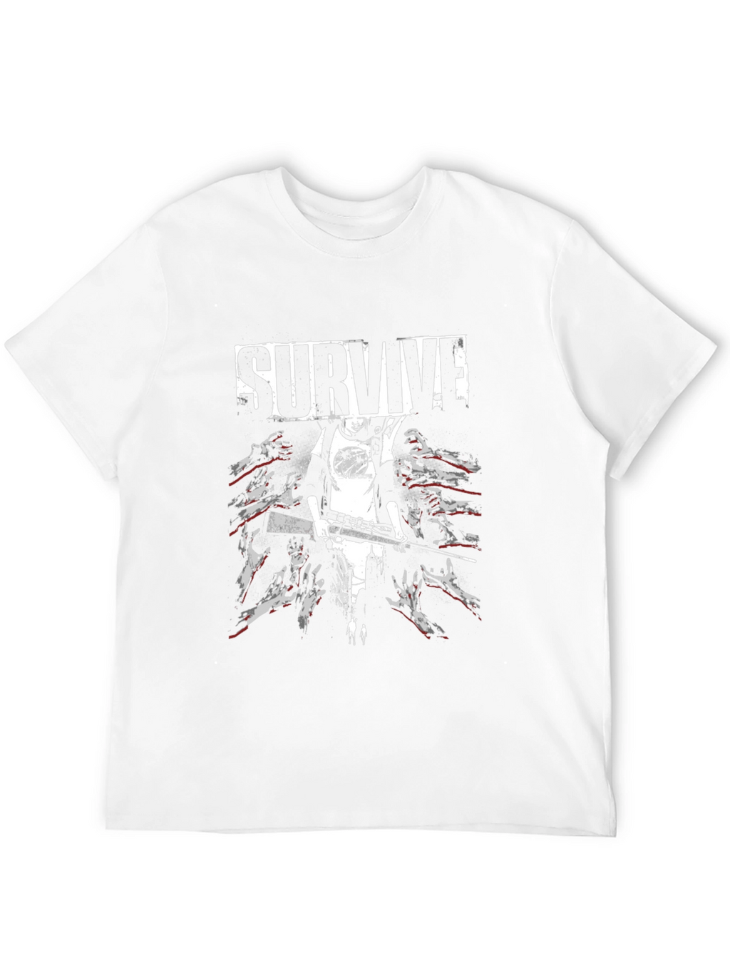 Survive Zombie Graphic Black T-Shirt