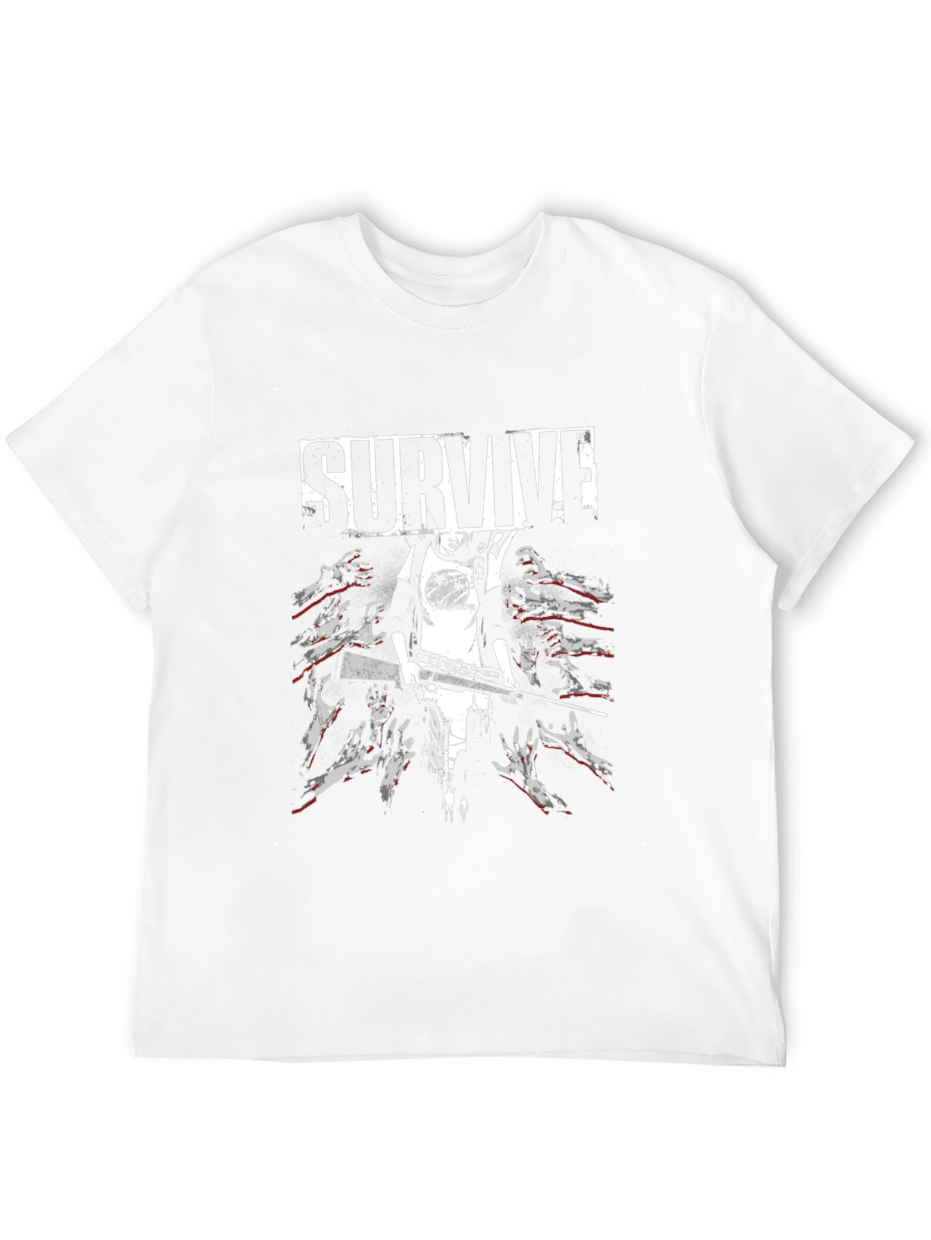 Survive Zombie Graphic Black T-Shirt