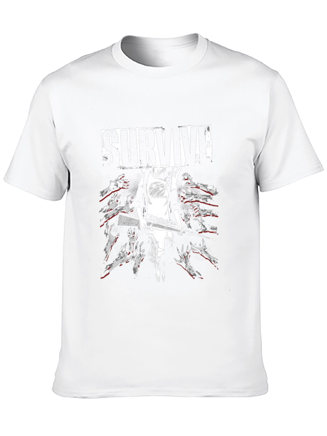 Survive Zombie Graphic Black T-Shirt