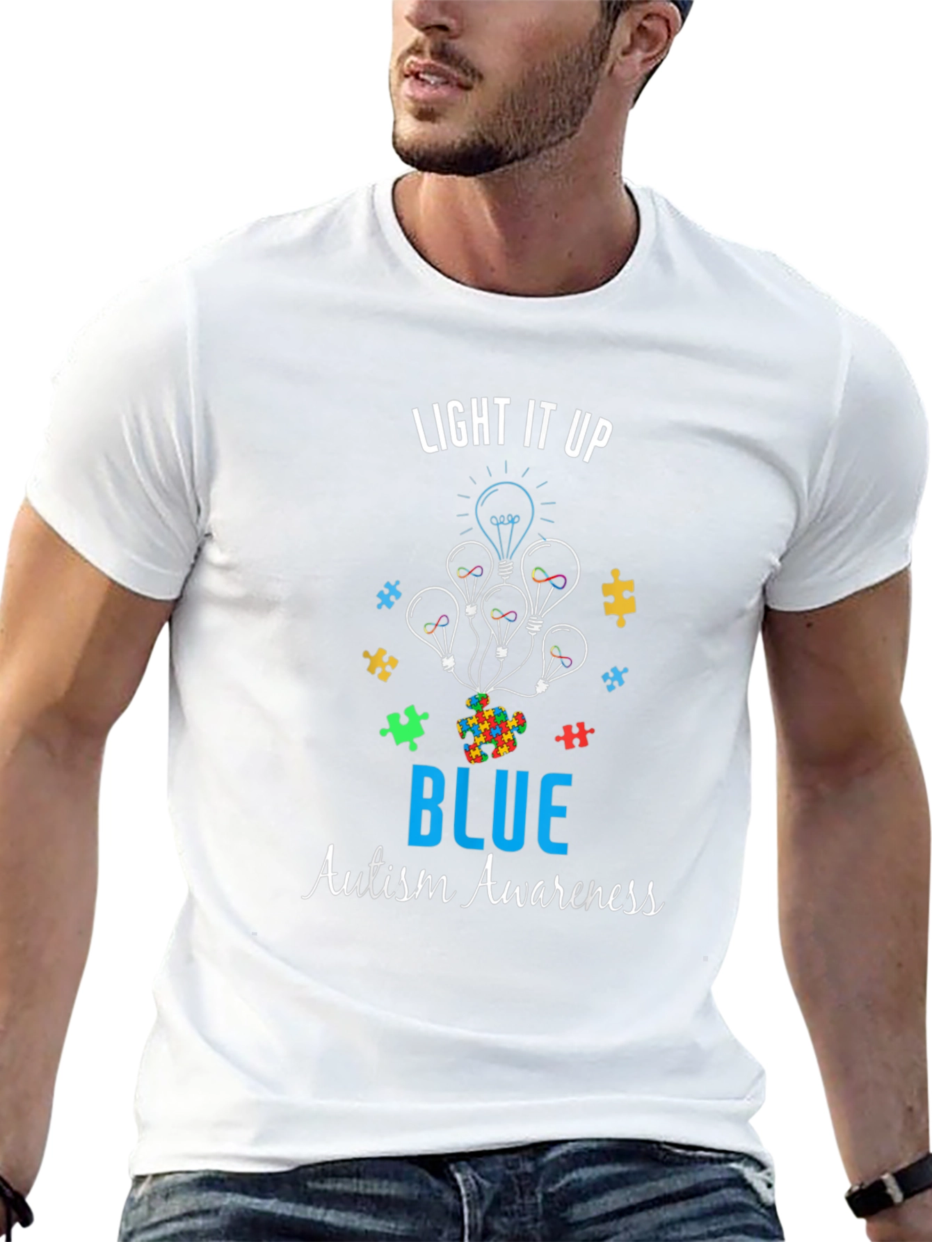 Autism Awareness T-Shirt - Light It Up Blue