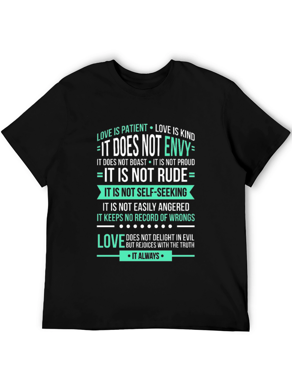 Love Is Patient Graphic Tee - Unisex Black Shirt