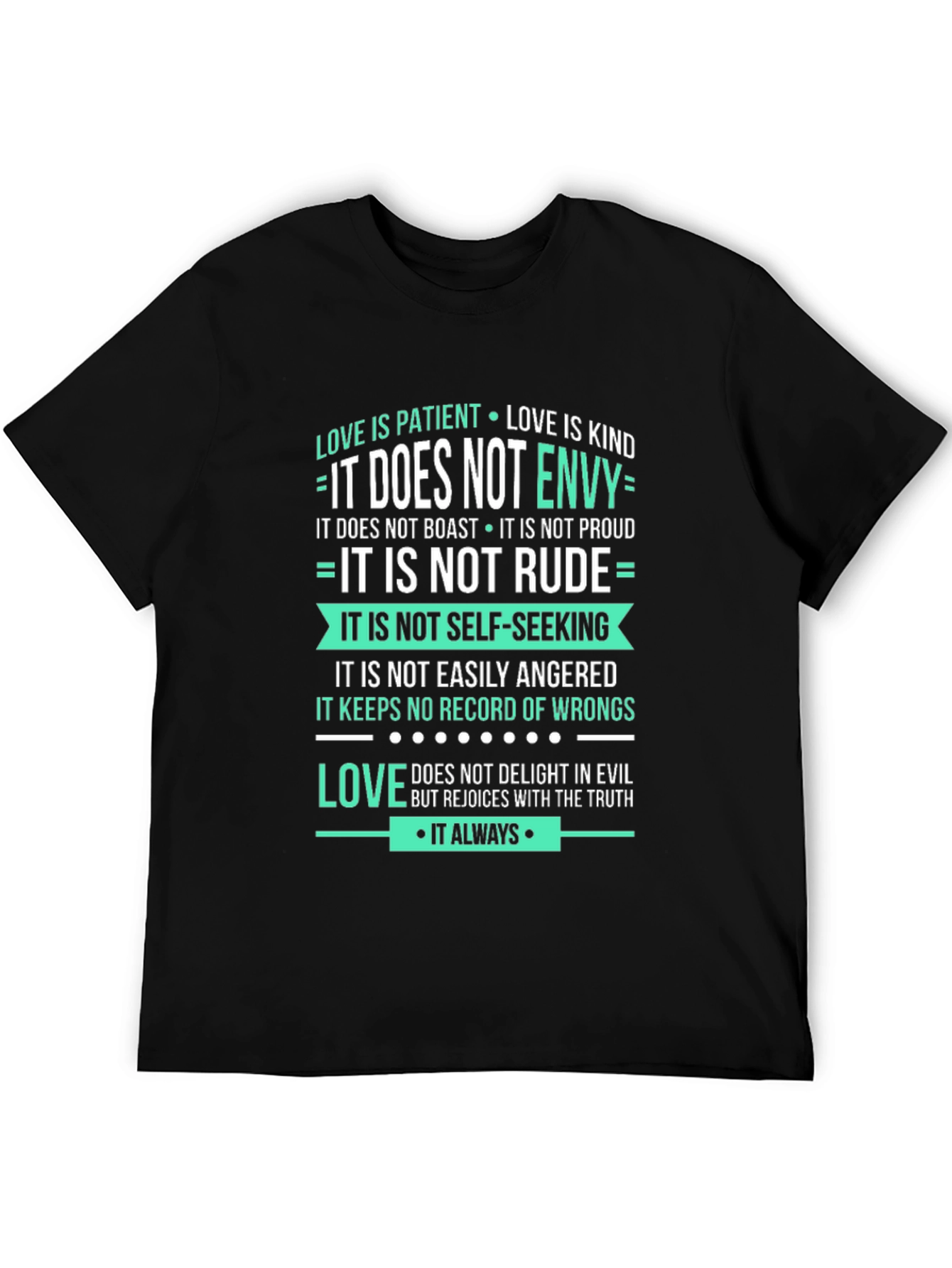 Love Is Patient Graphic Tee - Unisex Black Shirt