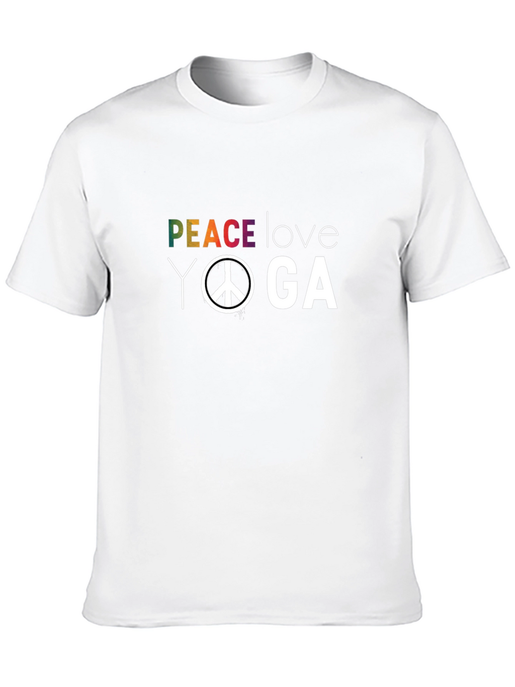 Peace Love Yoga T-Shirt - Black Graphic Tee