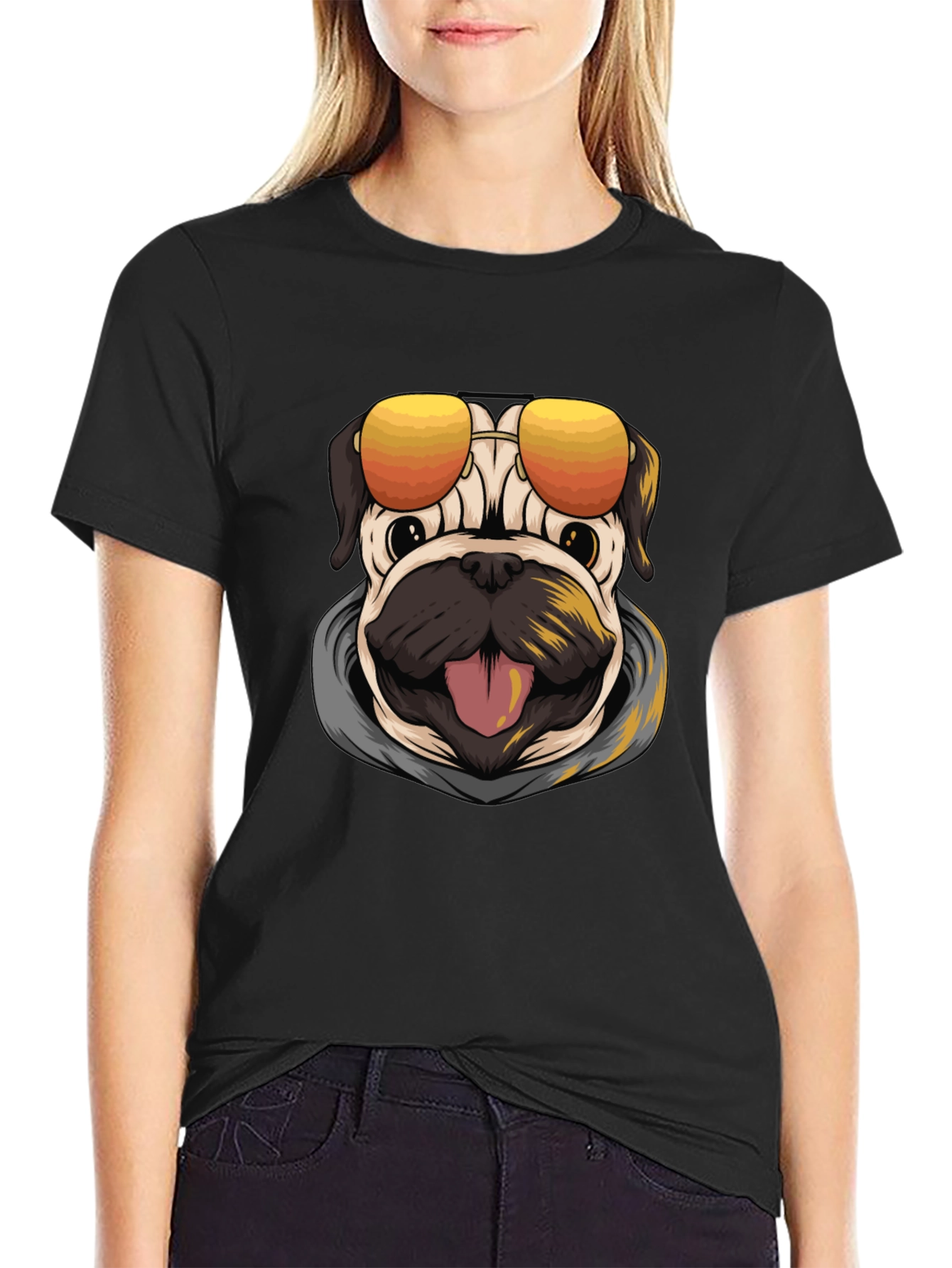 Cool Pug Graphic T-Shirt