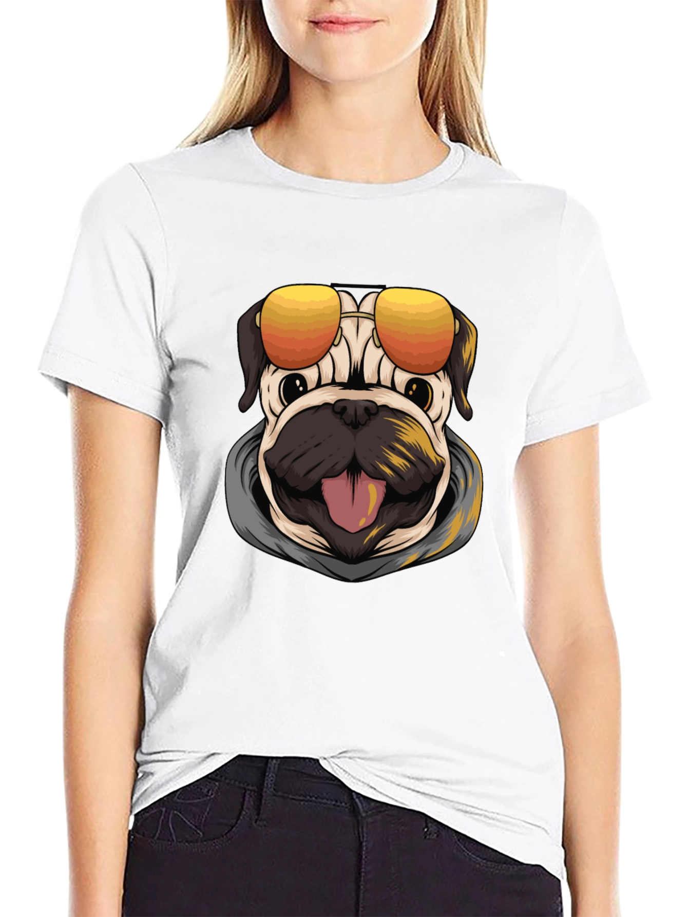 Cool Pug Graphic T-Shirt