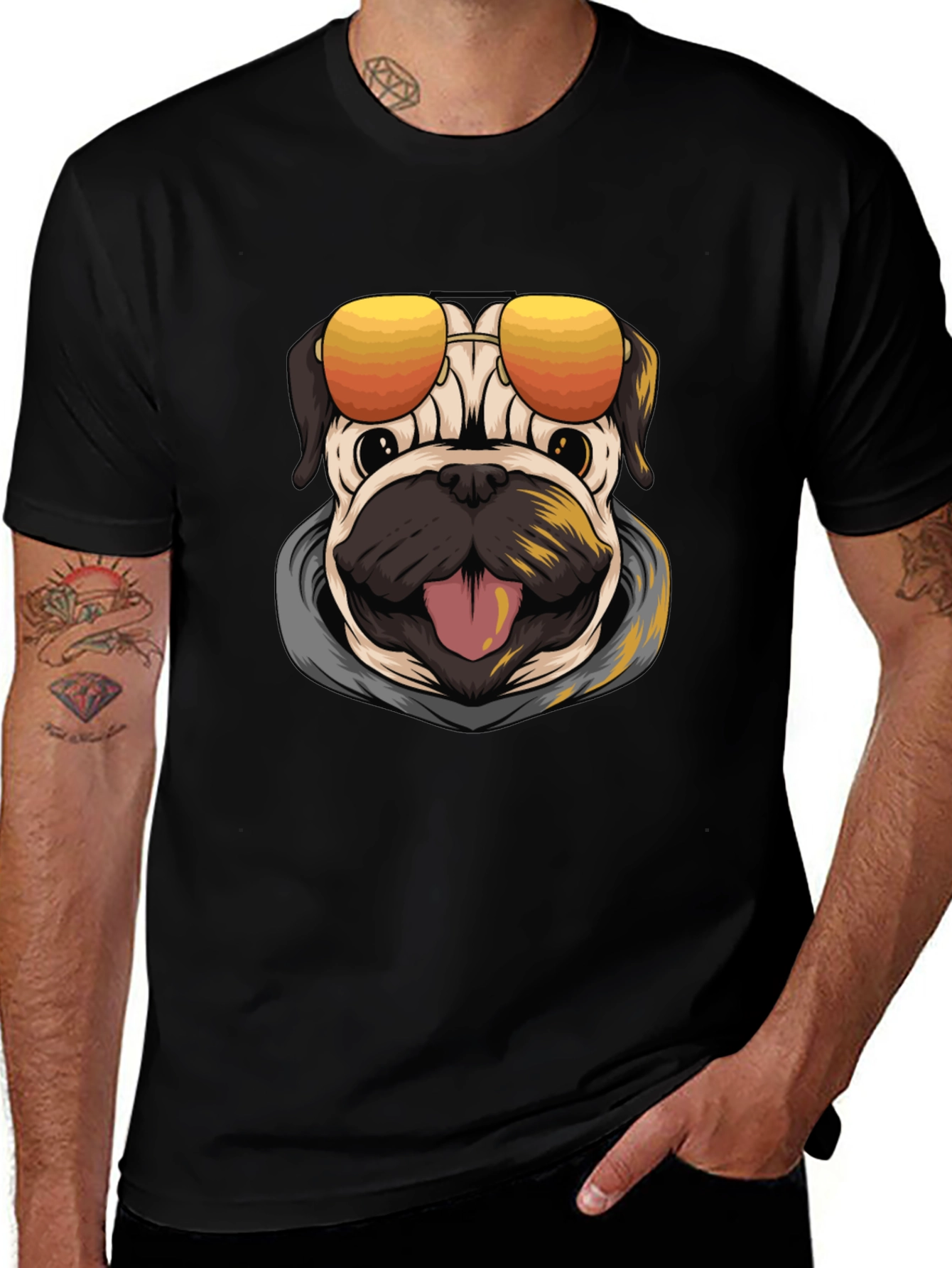 Cool Pug Graphic T-Shirt