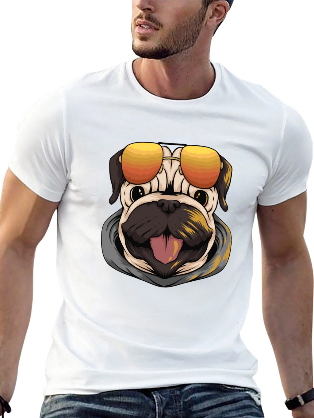 Cool Pug Graphic T-Shirt